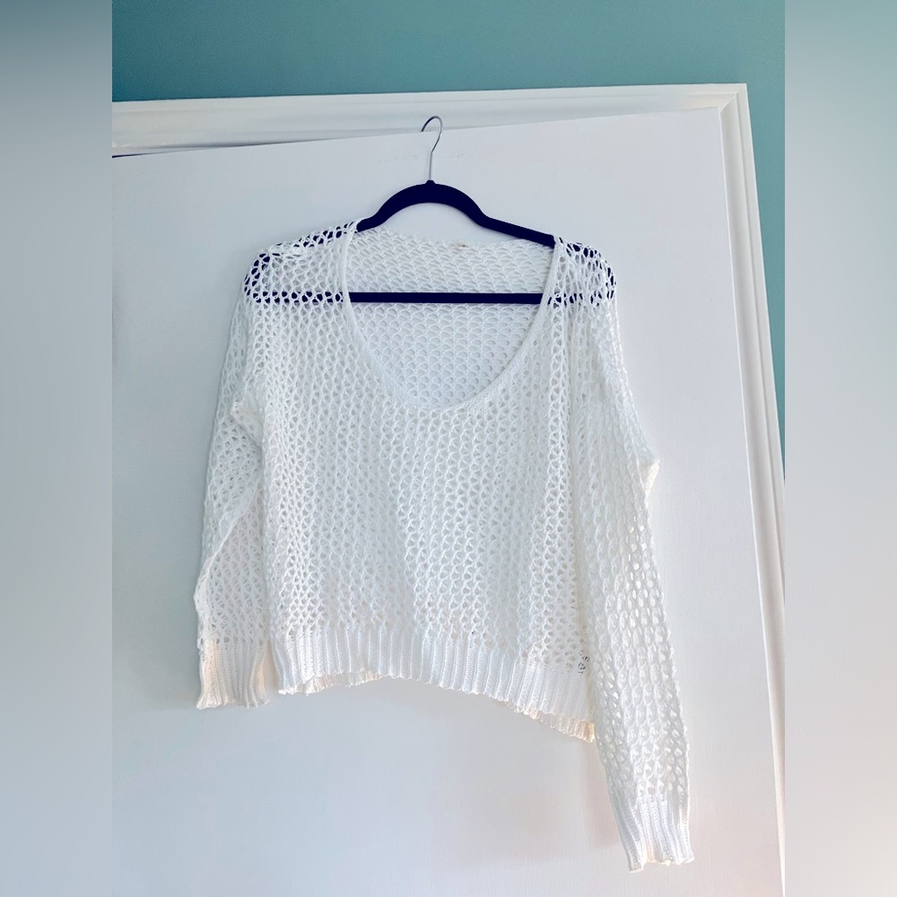 Crop swim cover up